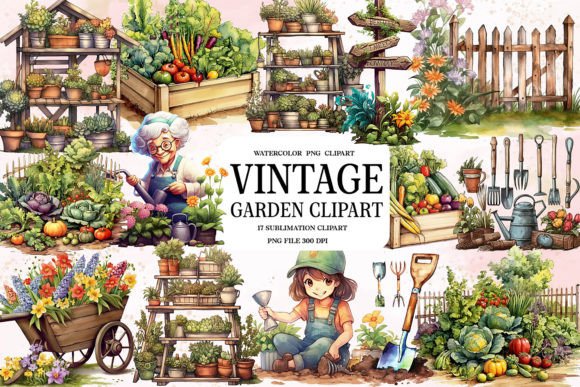 Download Vintage Garden Sublimation Bundle - Premium Resources